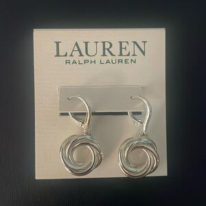 Lauren Ralph Lauren Silver Knot Drop Earrings